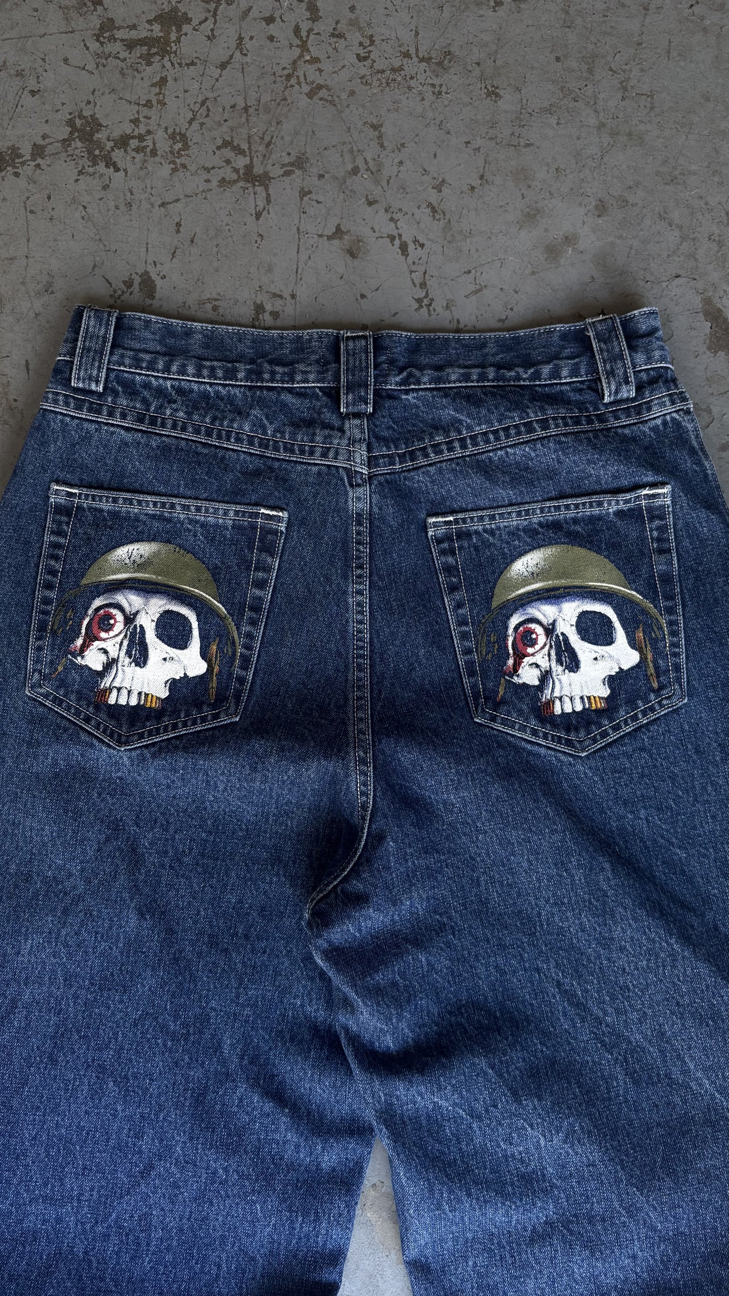 Skull selvedge denim